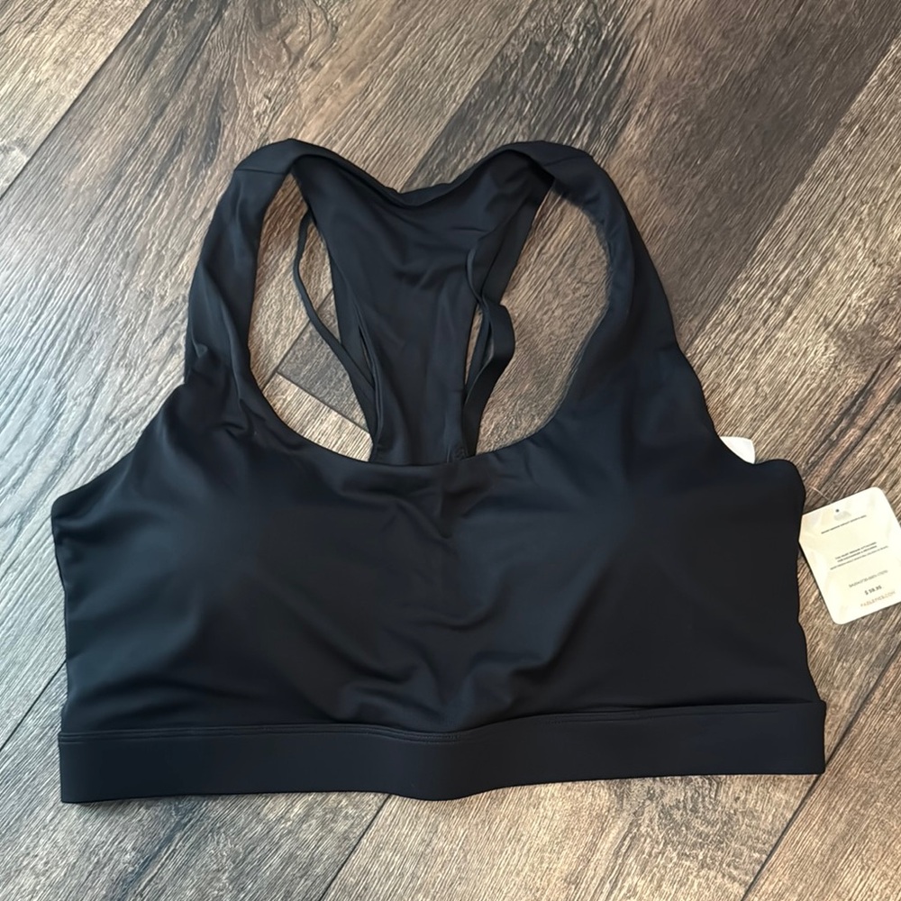 Black Fabletics sports bra